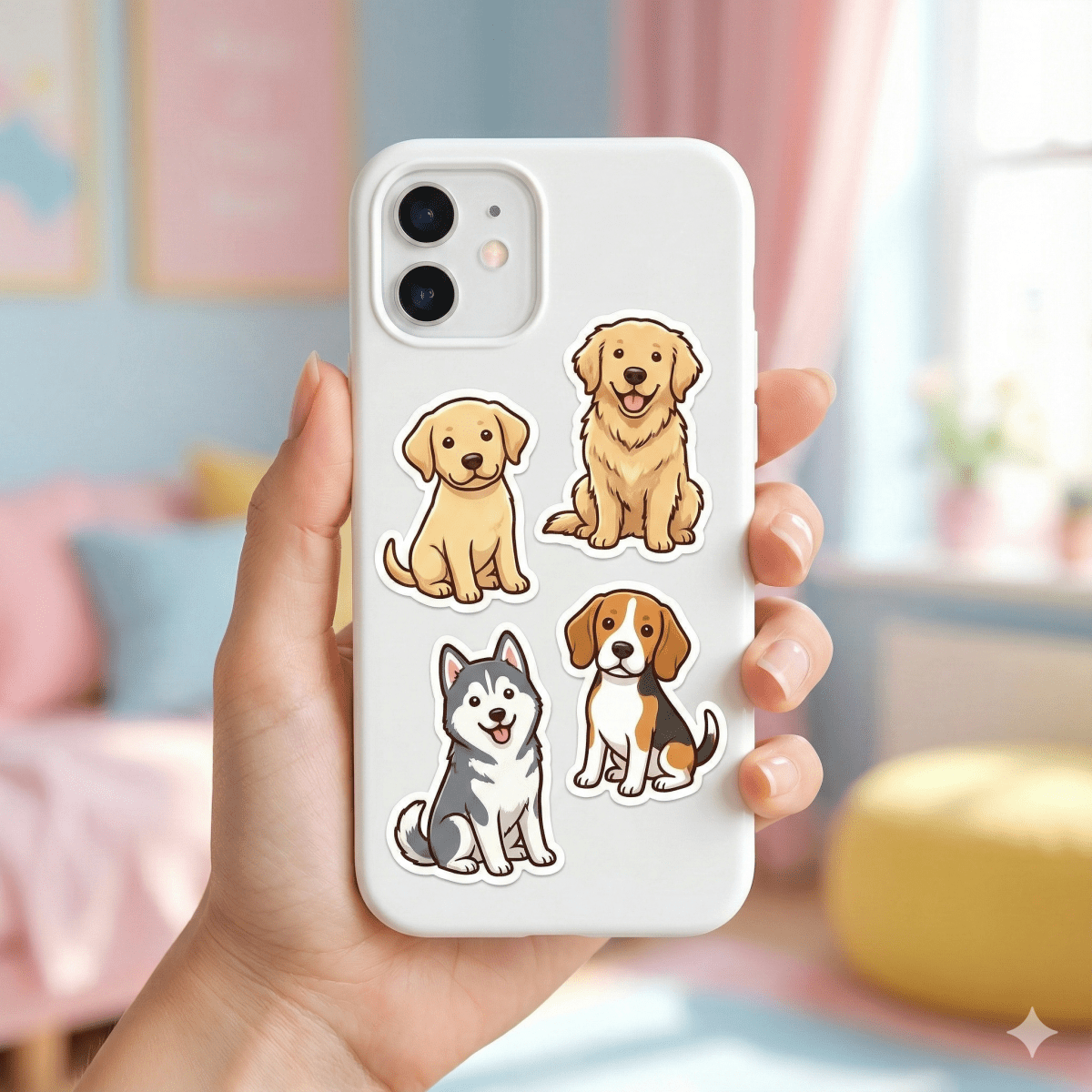 Cute Dog Breed Sticker Pack - 8 Waterproof Vinyl Stickers - The Spectrum Stories