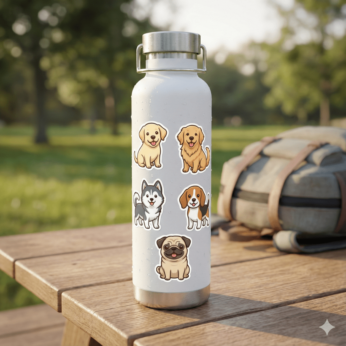 Cute Dog Breed Sticker Pack - 8 Waterproof Vinyl Stickers - The Spectrum Stories