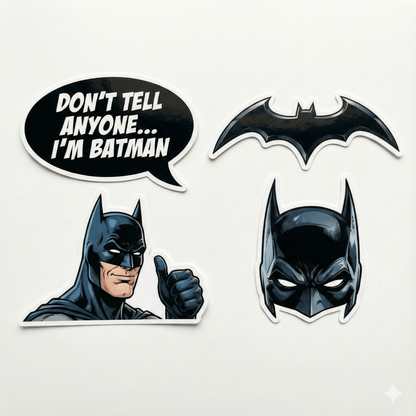Dark Vigilante Sticker Pack – 10 Gothic Hero Quote Stickers (Batman - Inspired) - The Spectrum Stories