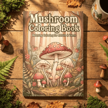 Enchanted Mushroom Coloring Book – Cozy Forest Art for Relaxation - The Spectrum Stories