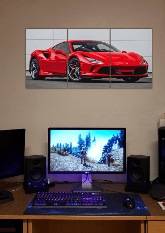 Ferrari F8 Tributo | Split Poster | 3 Piece Set - The Spectrum Stories