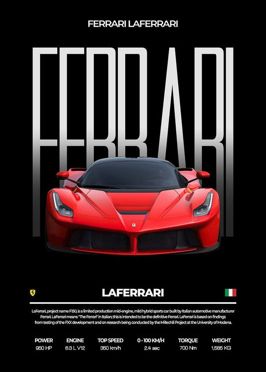 Ferrari LaFerrari Premium Poster - The Spectrum Stories