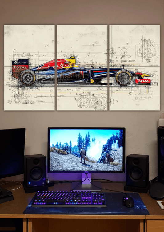 Formula 1 | Racing | Split Poster | 3 Piece Set - The Spectrum Stories