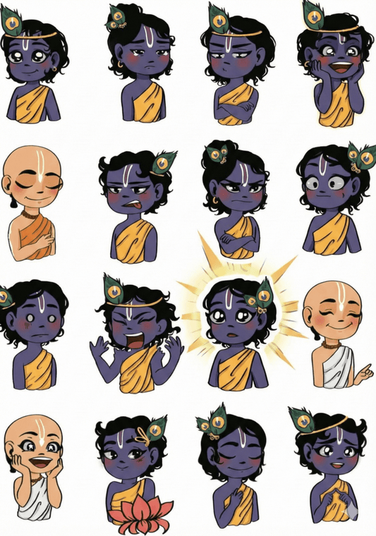 Gods & Spiritual – Divine Trident Aesthetic – Sticker Pack (15 pcs) - The Spectrum Stories