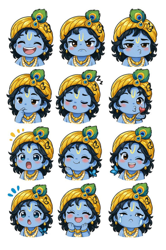 Gods & Spiritual – Sacred Elephant Symbol – Sticker Pack (15 pcs) - The Spectrum Stories