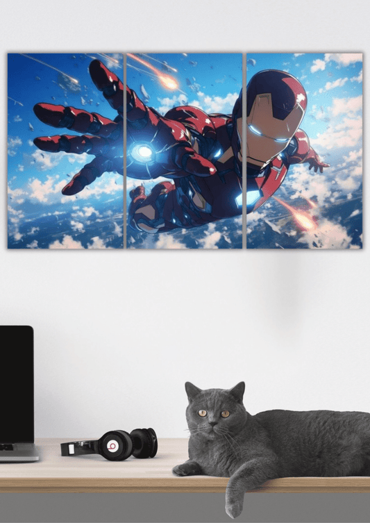 Iron Man | Tony Stark | Split Poster | 3 Piece Set - The Spectrum Stories