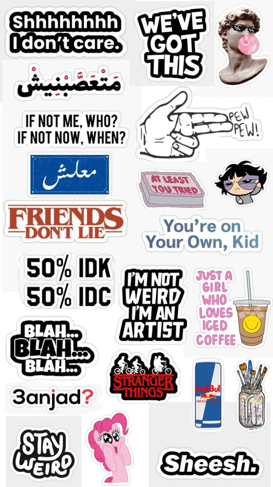 Meme – Gen - Z Humor – Sticker Pack (15 pcs) - The Spectrum Stories