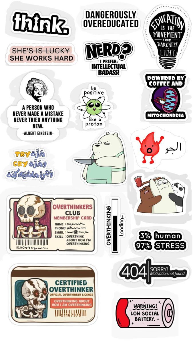Meme – Gen - Z Humor – Sticker Pack (15 pcs) (Copy) - The Spectrum Stories