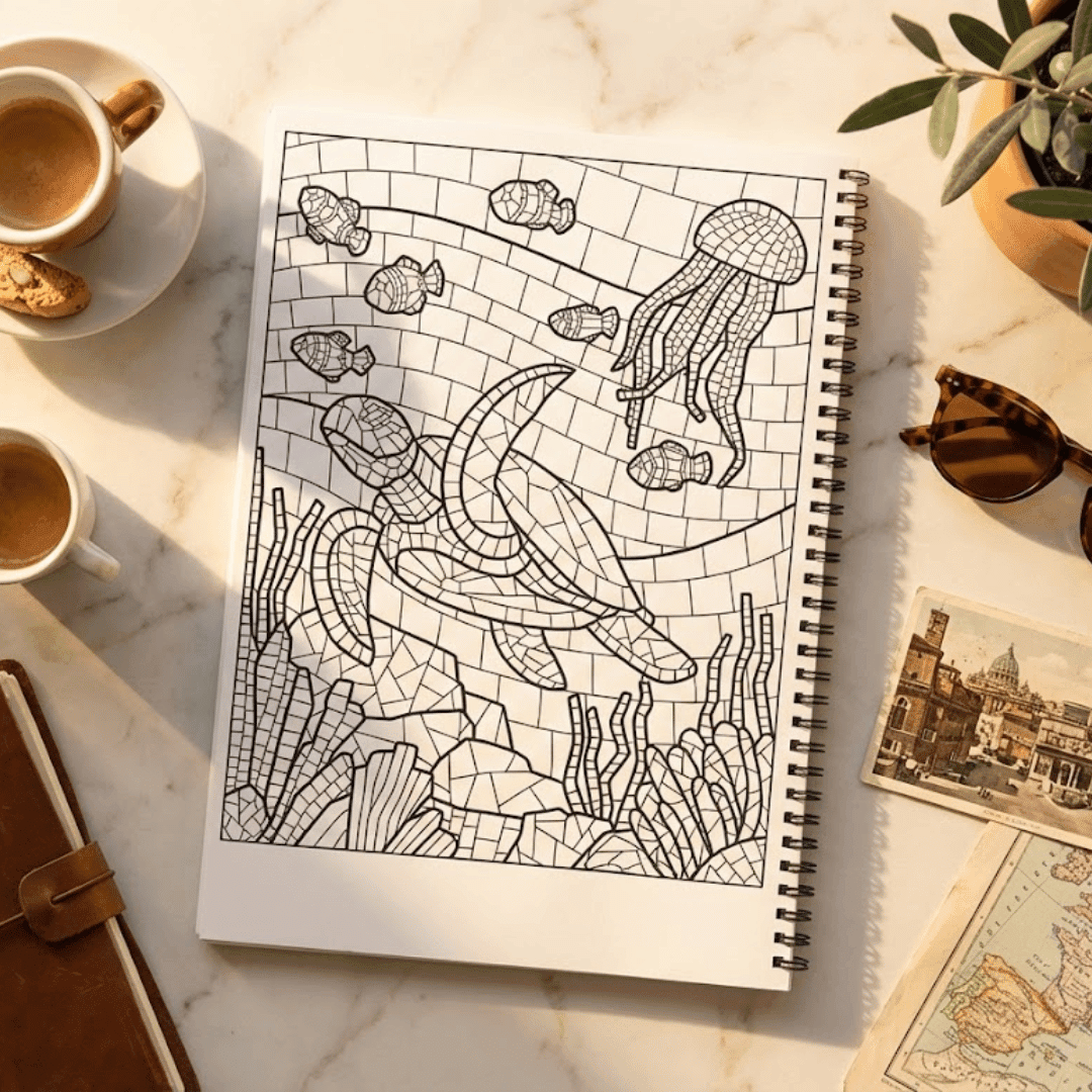 Mosaic Magic Coloring Book – Artistic Patterns for Calm & Creativity - The Spectrum Stories