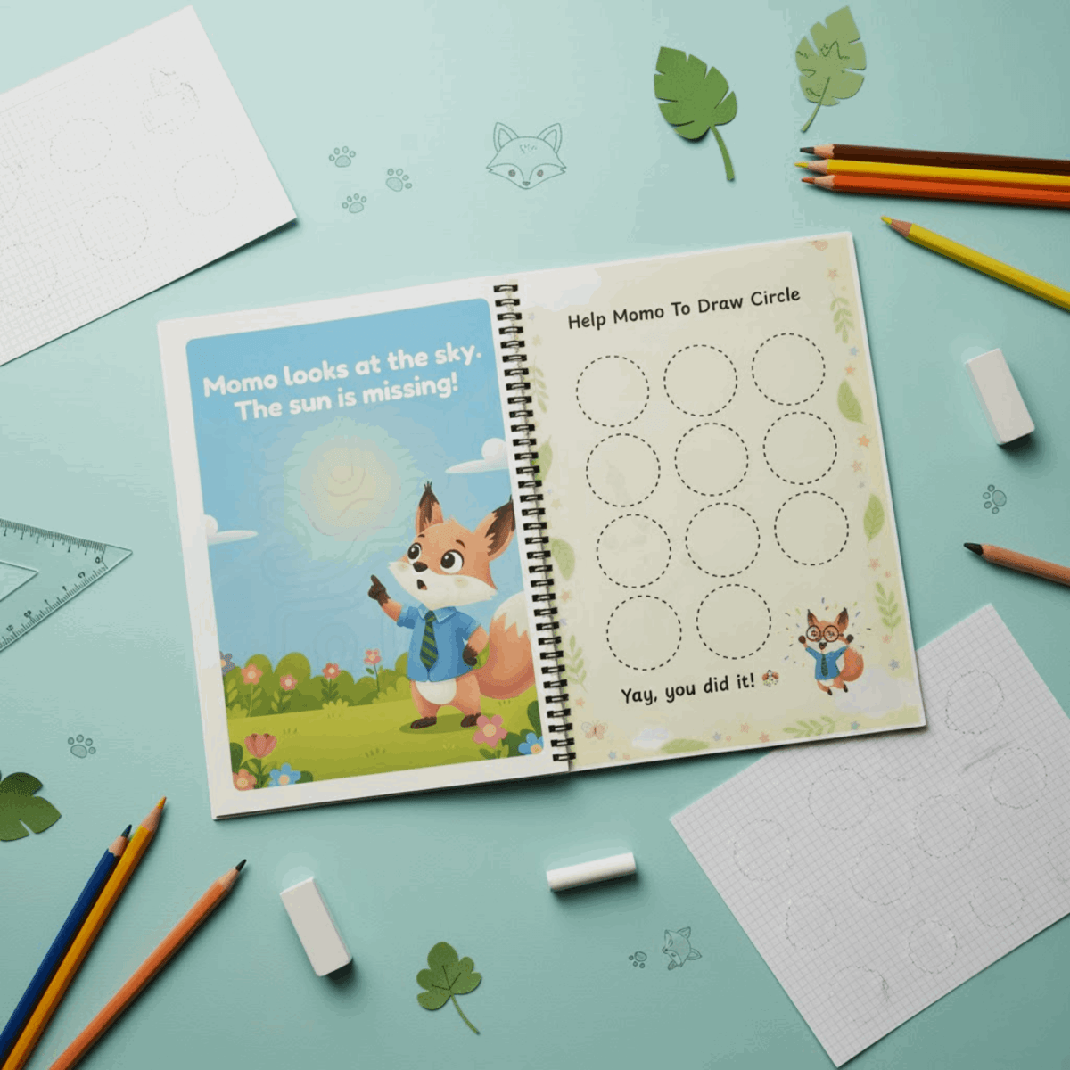 Pencil Control Book: Momo's Lines & Shapes Adventure - The Spectrum Stories