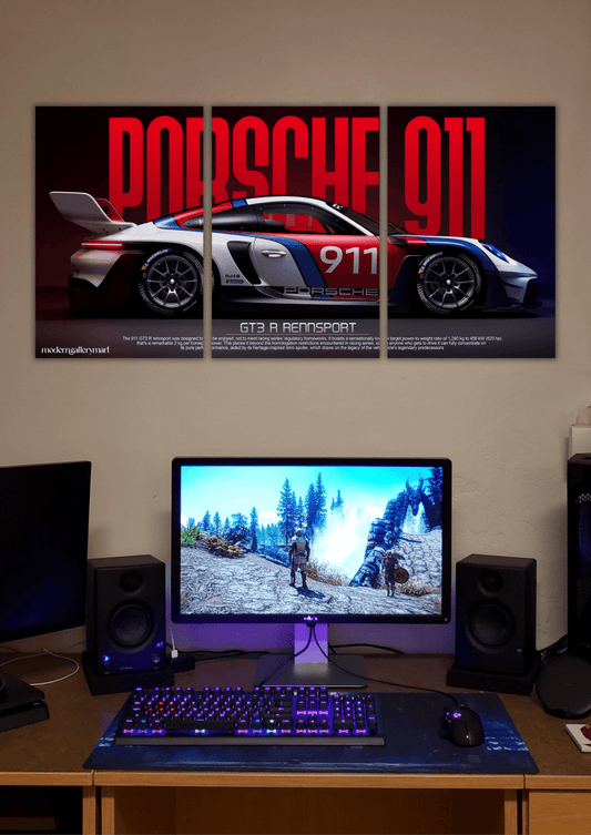 Porsche 911 GT3 RS 02 | Split Poster | 3 Piece Set - The Spectrum Stories