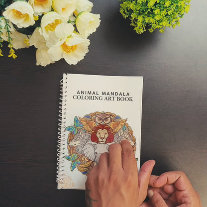 Animal Mandala Coloring Book – Relaxing Stress Relief Art