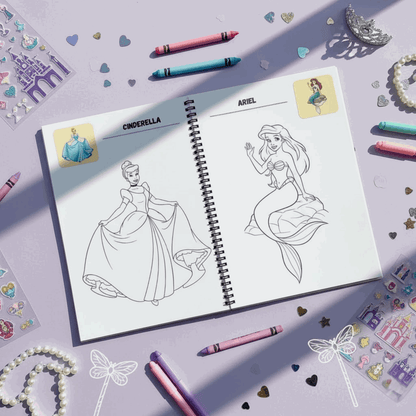 Princess Coloring Book for Girls – Magical Royal Activity Book | Large 8.5x11 Pages - The Spectrum Stories