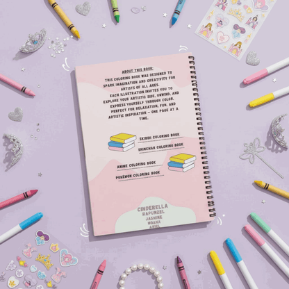 Princess Coloring Book for Girls – Magical Royal Activity Book | Large 8.5x11 Pages - The Spectrum Stories