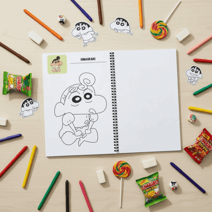 Shinchan Coloring Book for Kids – Fun Activity Book for Boys & Girls | 8.5x11 Big Pages - The Spectrum Stories