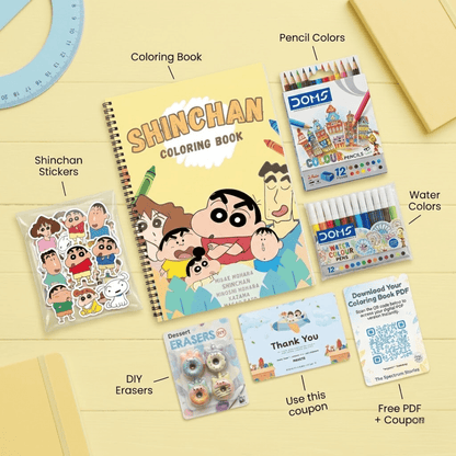 Shinchan Coloring Book for Kids – Fun Activity Book for Boys & Girls | 8.5x11 Big Pages - The Spectrum Stories