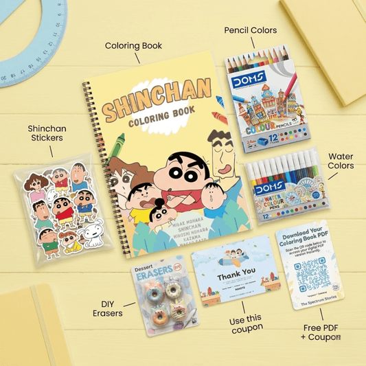 Shinchan Coloring Book for Kids – Fun Activity Book for Boys & Girls | 8.5x11 Big Pages - The Spectrum Stories