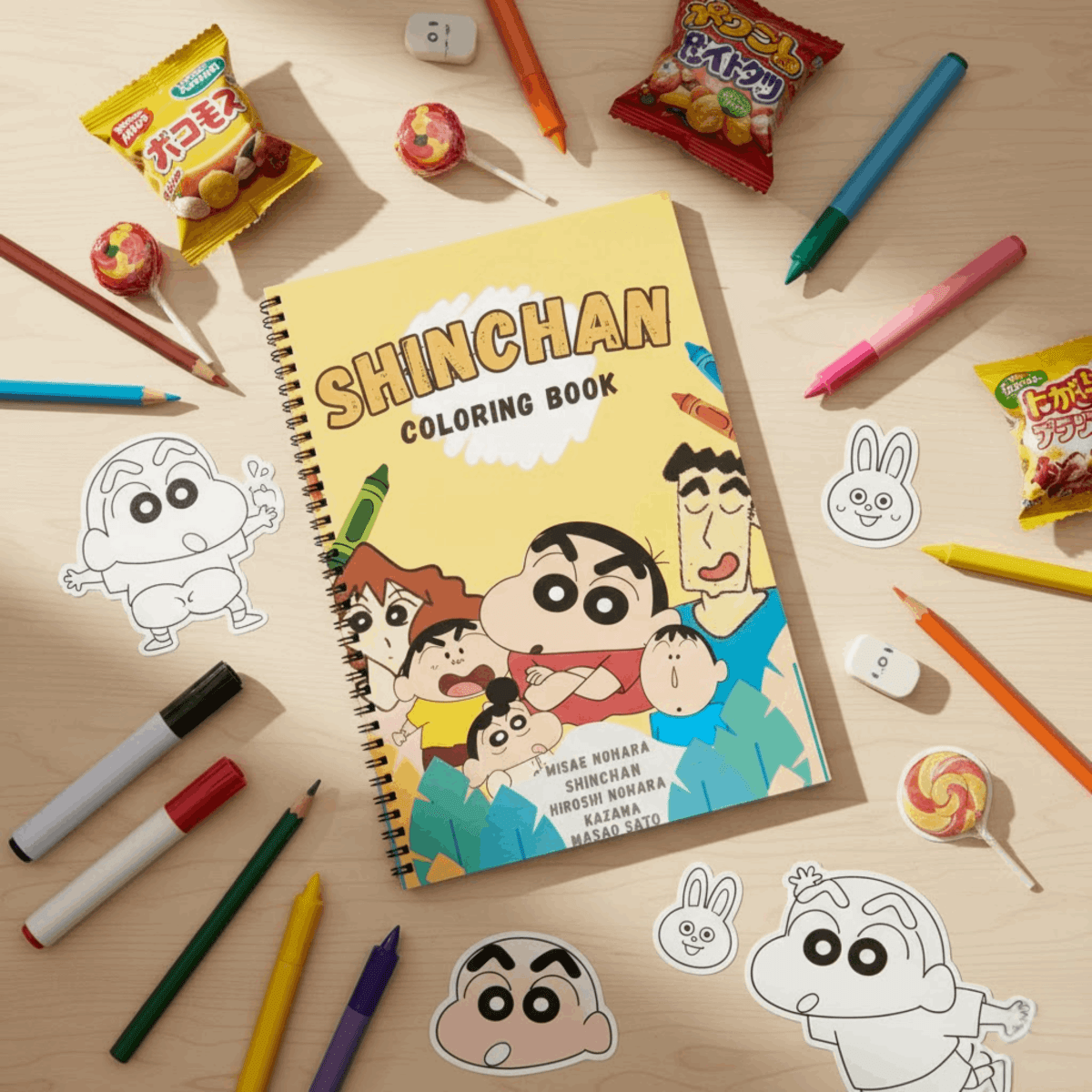 Shinchan Coloring Book for Kids – Fun Activity Book for Boys & Girls | 8.5x11 Big Pages - The Spectrum Stories