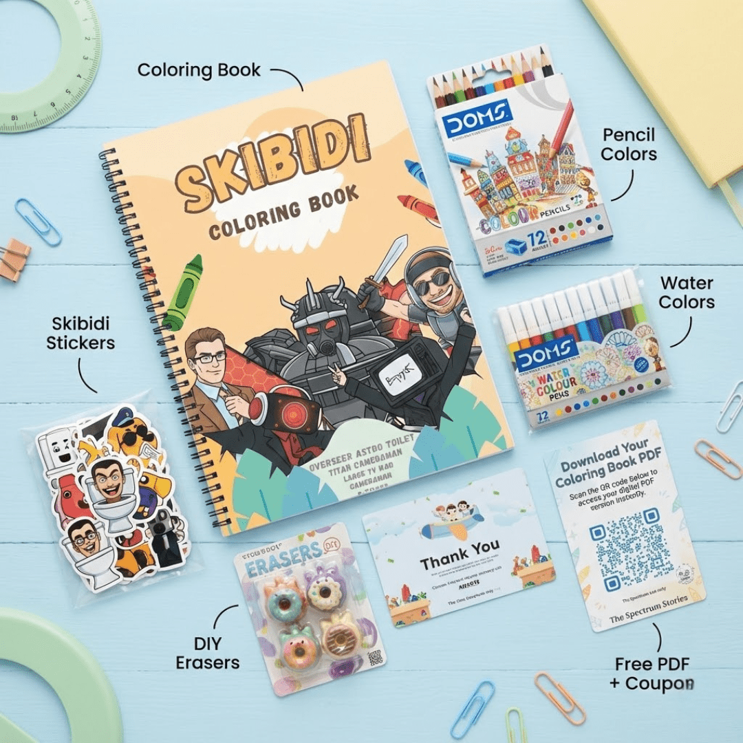 Skibidi Fun Coloring Book: Creative Activity for Kids - The Spectrum Stories