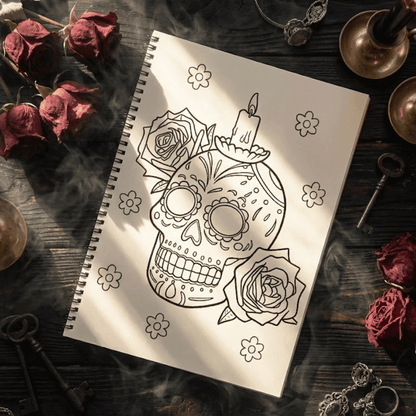 Skull Serenity Coloring Book – Stress Relief Art for Teens & Adults - The Spectrum Stories