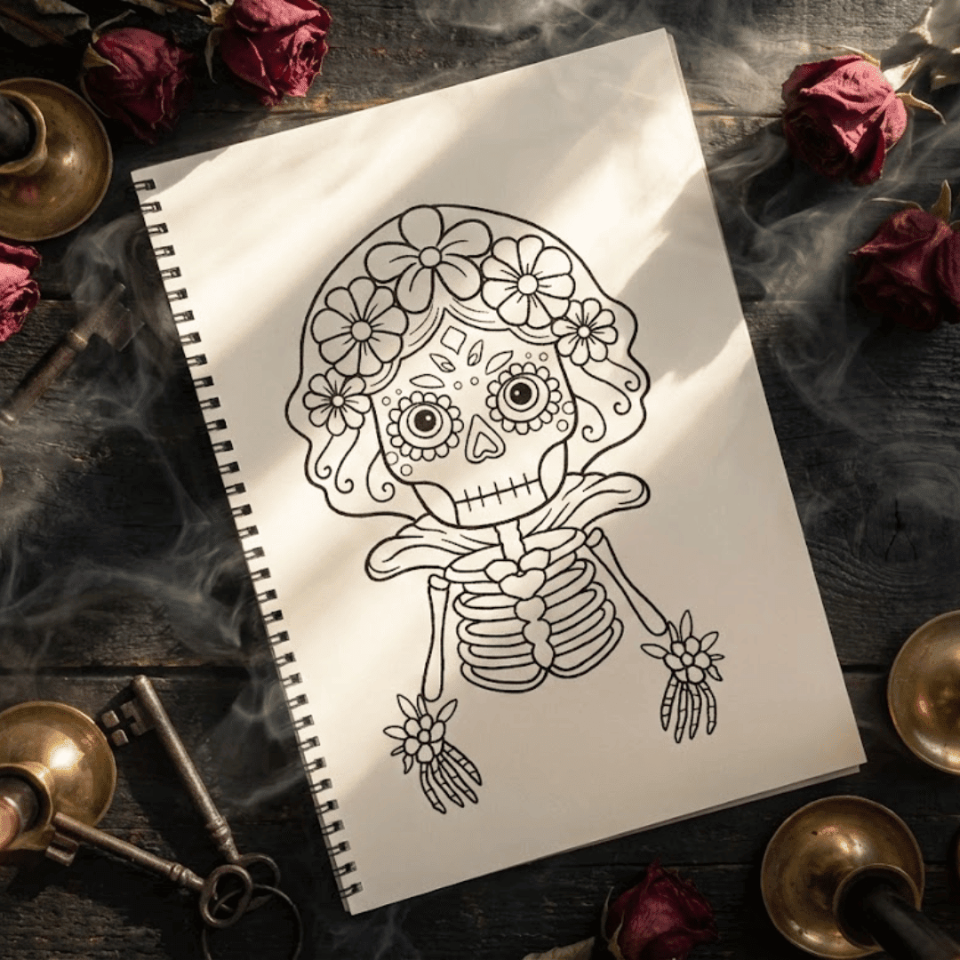 Skull Serenity Coloring Book – Stress Relief Art for Teens & Adults - The Spectrum Stories