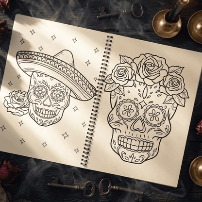 Skull Serenity Coloring Book – Stress Relief Art for Teens & Adults - The Spectrum Stories