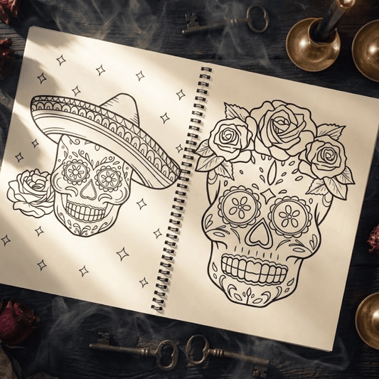 Skull Serenity Coloring Book – Stress Relief Art for Teens & Adults - The Spectrum Stories