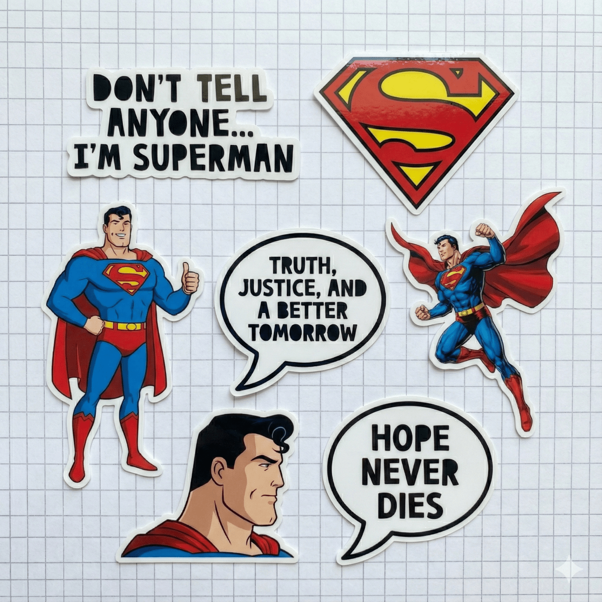 Superman stickers - The Spectrum Stories