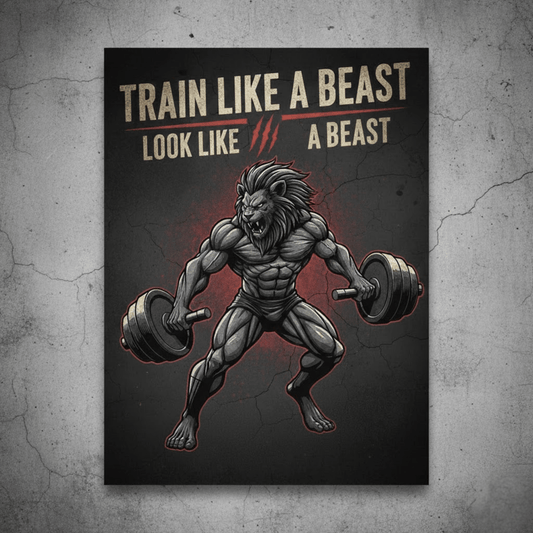 Train Like A Beast, Look Like A Beauty – Premium Gym Wall Art Poster - The Spectrum Stories